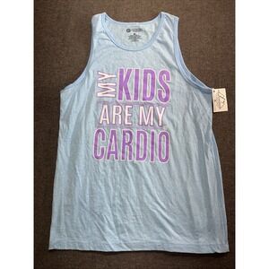 Girly girl originals tank size XL blue my‎ kids are my cardio